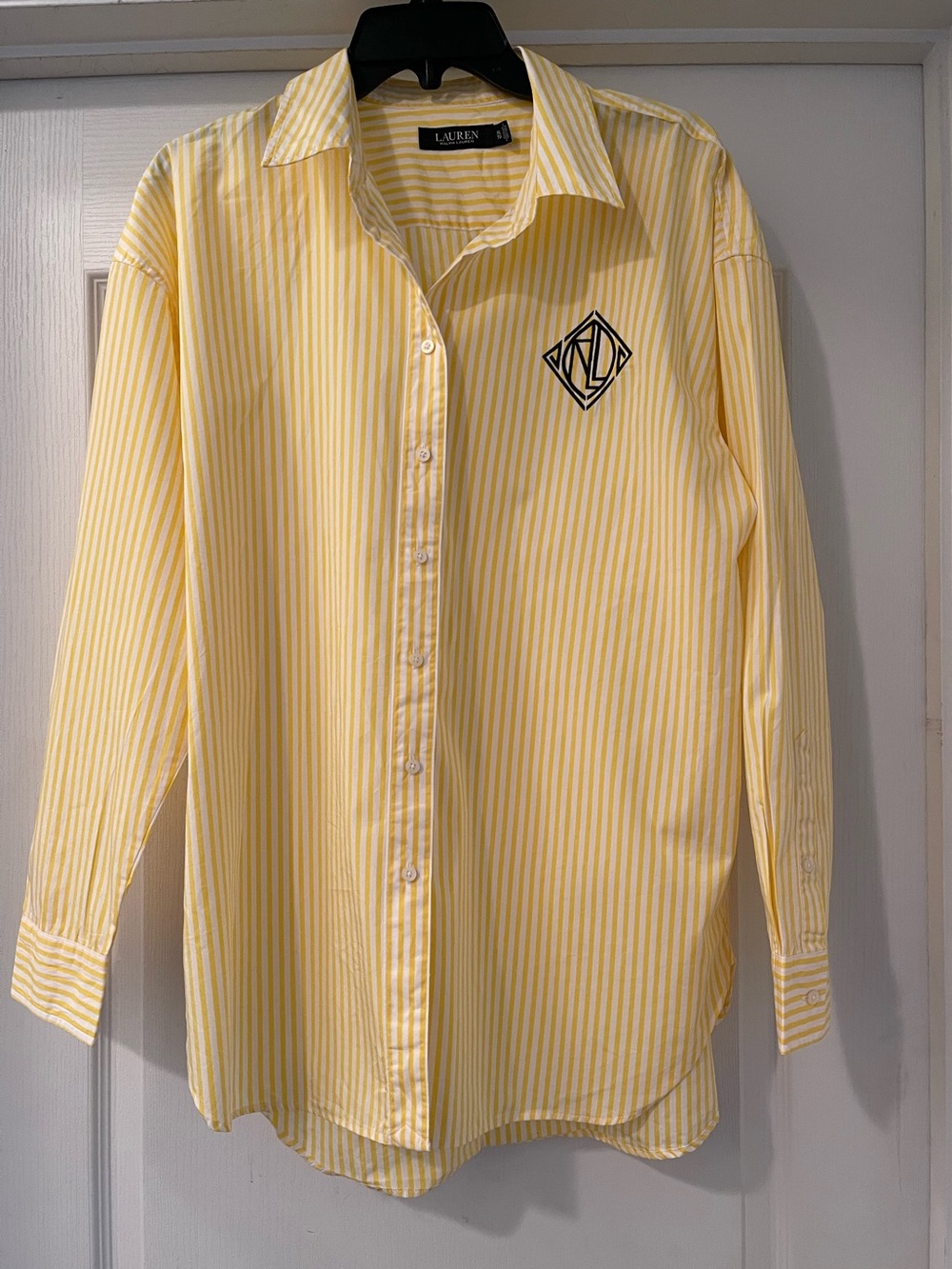 Yellow Stripe Button-Down Women’s Shirt